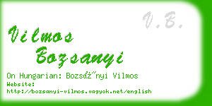 vilmos bozsanyi business card